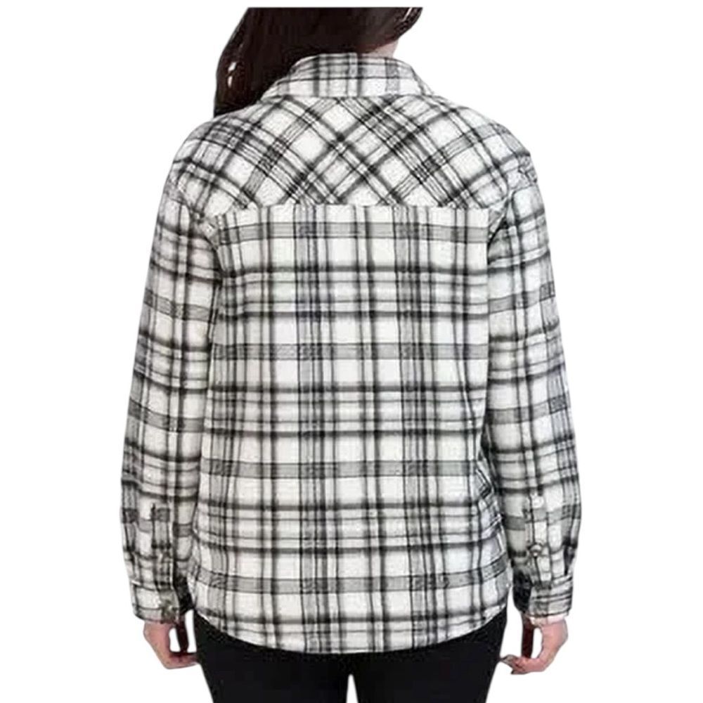 SAGE Sage Long Sleeve Plaid Super Plush Sherpa Lined Fleece Shirt Jacket XXL 2X - Picture 4 of 14